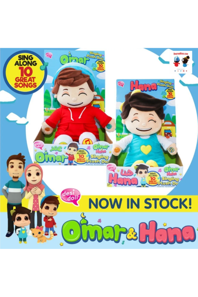 Peluche chantante Hana – Série malaisienne à succès "Omar et Hana"