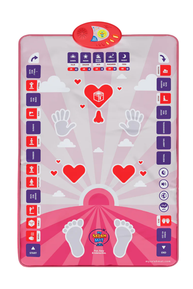 Tapis de Prière Interactif My Salah Mat | Rose