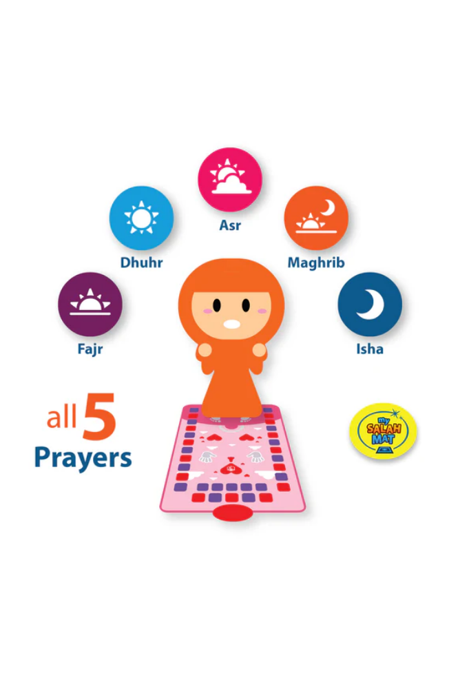Tapis de Prière Interactif My Salah Mat | Rose