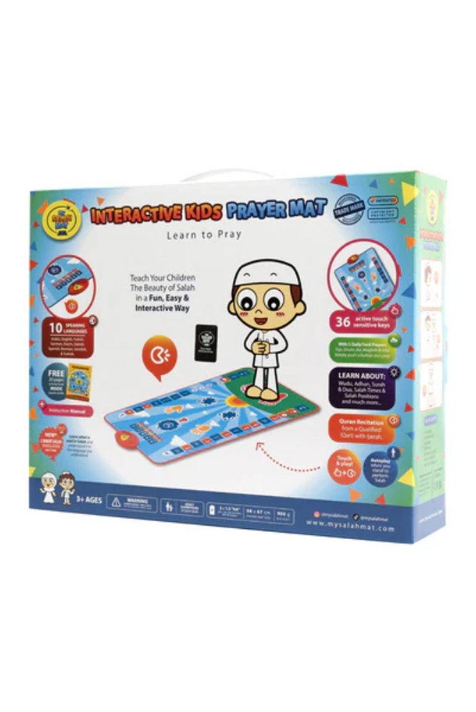 Tapis de prière interactif My Salah Mat | Bleu