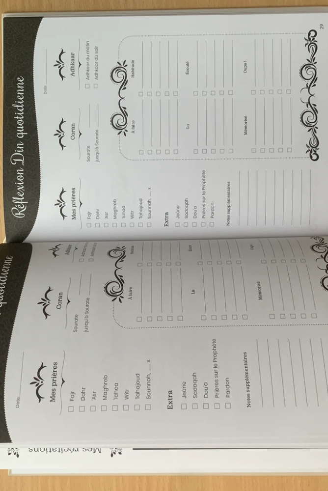 Mon Deen Planner (Noir)
