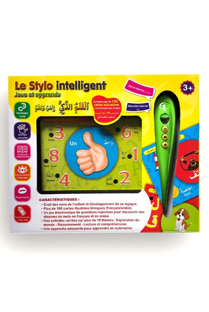 Le Stylo intelligent - Joue et apprend avec plus de 100 cartes illustrées bilingues (français/arabe)