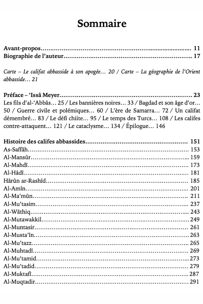 Histoire des Califes Abbassides