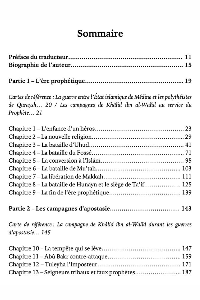 La biographie de Khâlid Ibn Al-Walîd