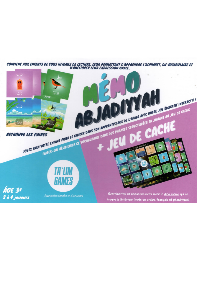 Mémo Abjadiyyah - Apprendre l'alphabet arabe