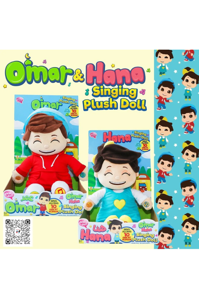 Peluche chantante Hana – Série malaisienne à succès "Omar et Hana"