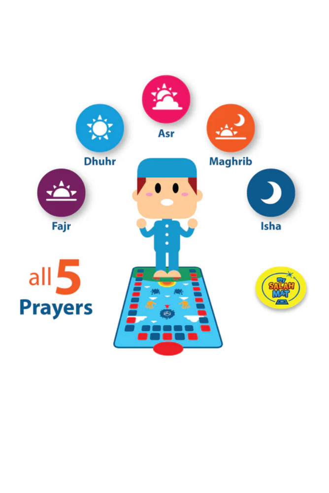 Tapis de prière interactif My Salah Mat | Bleu